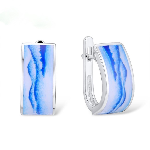 Waterwave Earrings - Picture 3 of 4